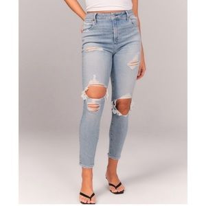 Abercrombie & Fitch Super Skinny Ankle High Rise Jeans